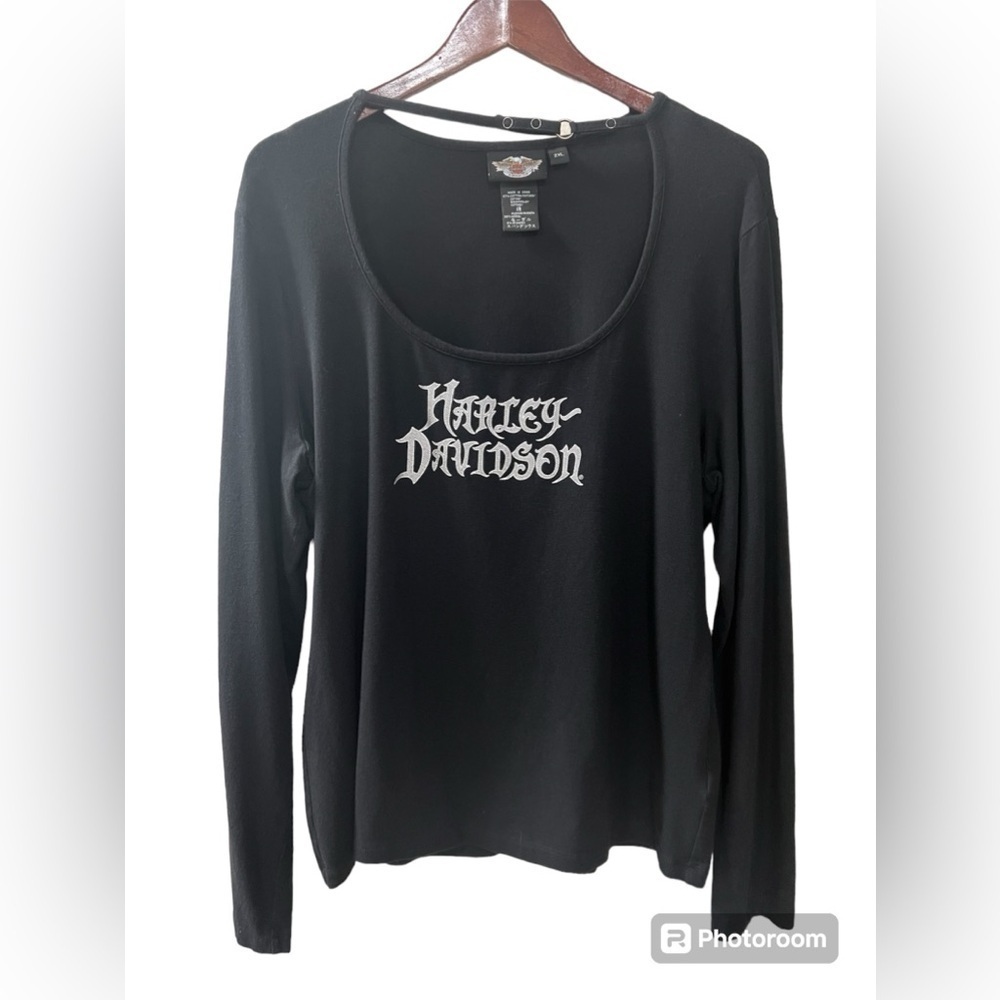 Harley Davidson Top crew neck with adjustable neck strap size 2XL Women